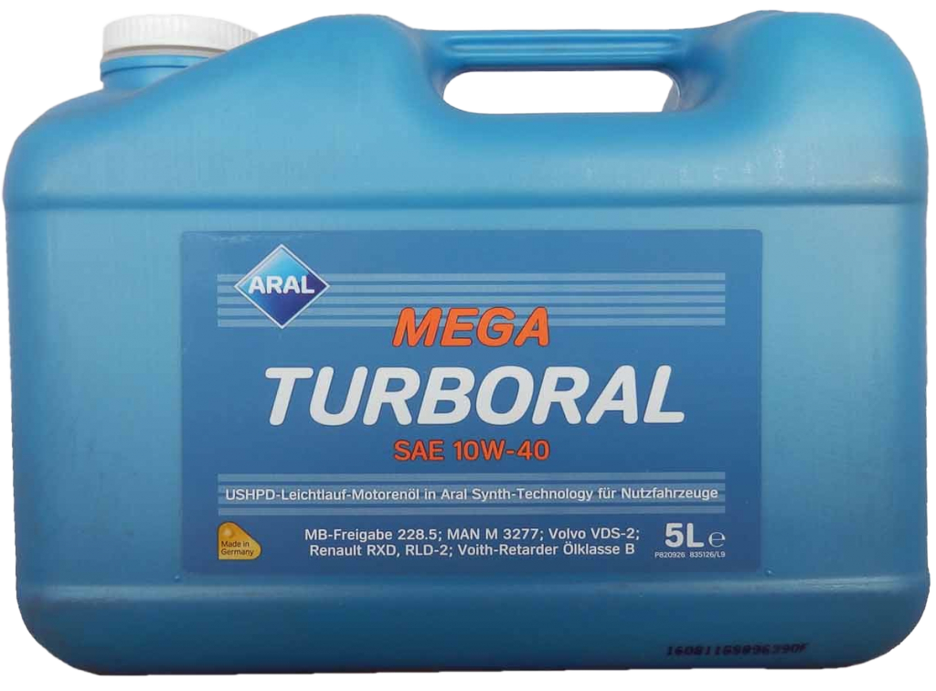 Моторное масло Aral MegaTurboral 10W-40, 5л